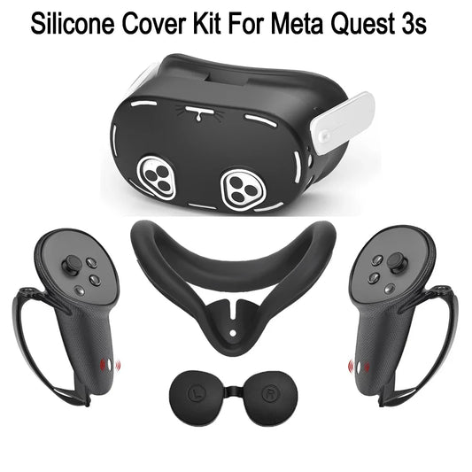 5-Pack Durable Soft Silicone Protect Cover Set for Meta Quest 3S – VR Accessories Kit, Christmas Gift