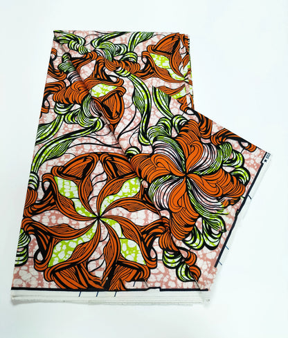 African Real Wax Print Fabric - 100% Cotton Nigerian Ankara Sewing Material for Party Dresses