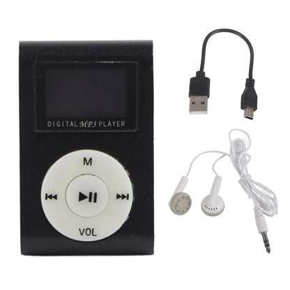 Portable Clip MP3 Music Player - Mini Sports Music Player with LCD Screen & Memory Card Support