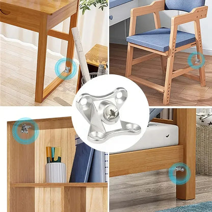 Zinc Alloy Butterfly Corner Brackets - Removable Plank Connectors with Screws