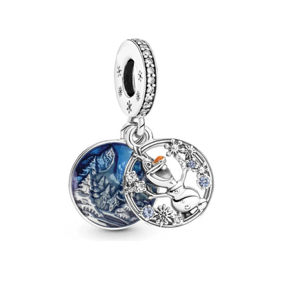 MINISO League of Legends Mickey & Minnie 925 Sterling Silver Charm – Beads Fit for Pandora Bracelet, Ladies Jewelry