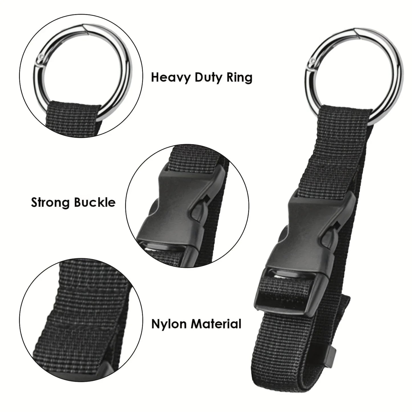 Travel Luggage Fixed Strap - Portable External Strap with Release Buckle, Add-A-Bag Luggage Strap and Jacket Holder for Backpacks