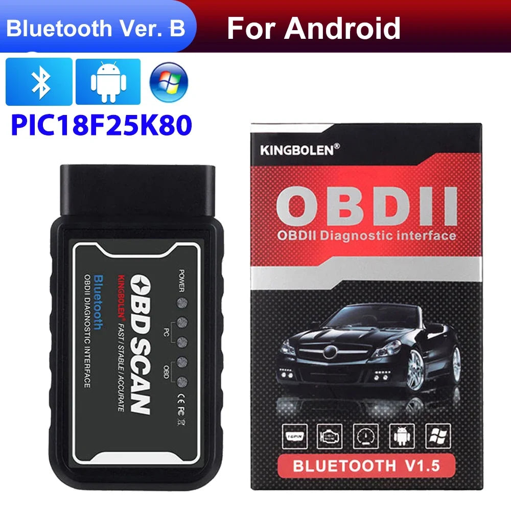 ELM327 V1.5 OBD2 Scanner - Bluetooth & WiFi Car Code Reader Diagnostic Tool for iPhone Android
