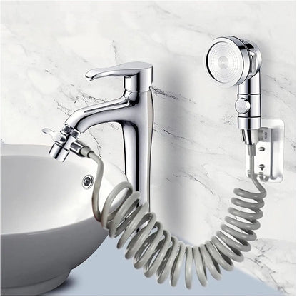 New Faucet Extender & External Shower Head Set – Bathroom Faucet Adapter Attachment for Washbasin