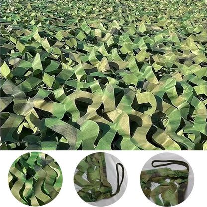Camouflage Netting - Outdoor Hunting Shade Mesh for Car Tent Awning Camping & Forest Concealment