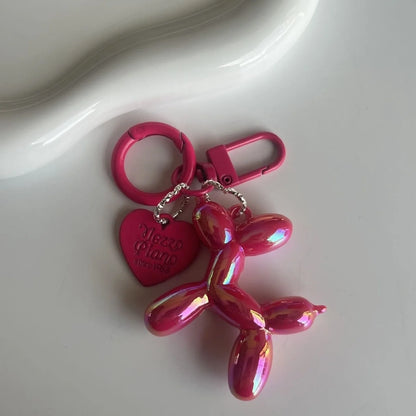 Jelly Balloon Dog Keychain - Cute Cartoon Dog Pendant Key Ring Gift for Unisex