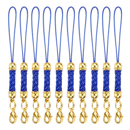 10Pcs Lanyard Strap Set - Lobster Clasp Rope Keychain Hooks Mobile Charms & Key Ring Accessories