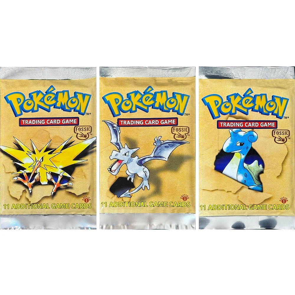 Pokémon Booster Packs Base Fossil Jungle - 11 Cards Per Pack & 36 Pack Booster Box Proxy Game Cards Collection