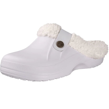 Bebealy Casual Women’s Garden Shoes & Warm Fluffy Men’s Waterproof Winter Slippers – Outdoor Antiskid Classic Leopard Design