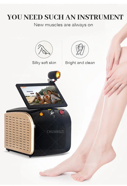 2025 3000W Alexandrite Ice Platinum Laser Epilator – Professional Diode Laser Hair Remover for Women, Permanent Results