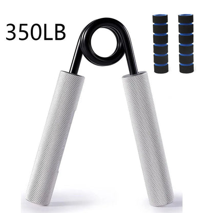 Aluminum Alloy Hand Gripper with Sponge Sleeve — Spring Steel Fitness Trainer for Arm & Finger Strength, Home Gym for Men