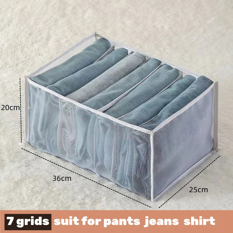 Underwear & Socks Organizer Box – Drawer Dividers for Bras, Pants, Scarves, Ties, Jeans, and Clothing Storage