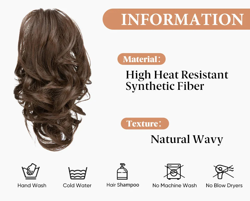 SARLA Premium Synthetic Claw Clip-In Ponytail Extensions – Blonde Hairpiece, Fake Pigtail Hair Bun for Women P026