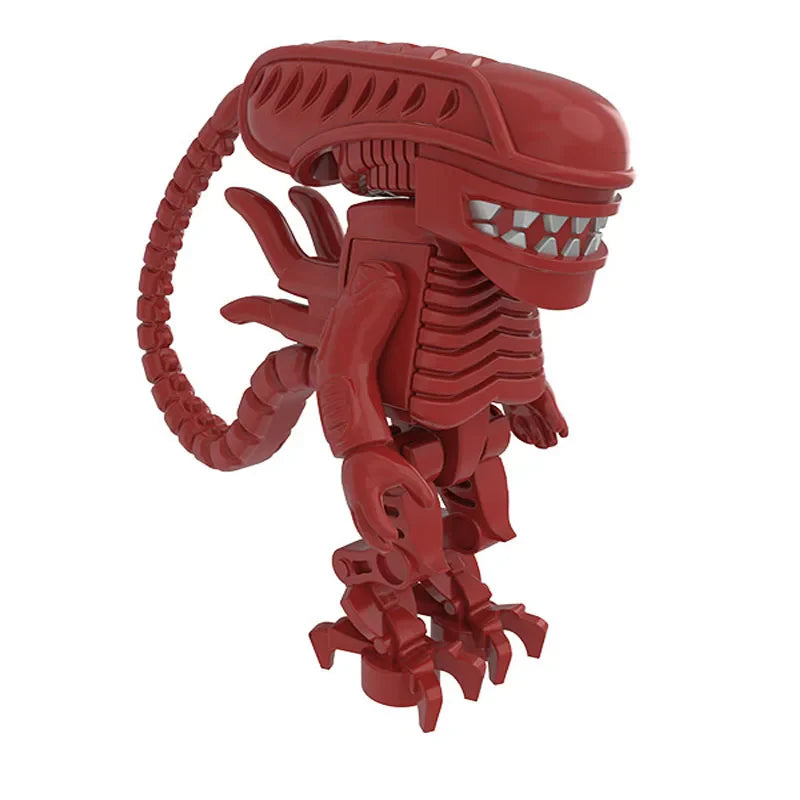 Locking Alien Action Figure — Prometheus Ice Monster Robot Building Blocks Toy, Educational Gift for Children