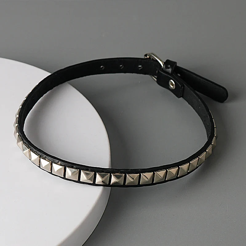 Anime Death Note Misa Amane Choker - Leather Rivet Collar Necklace for Men & Women, Punk Cosplay Jewelry Gift