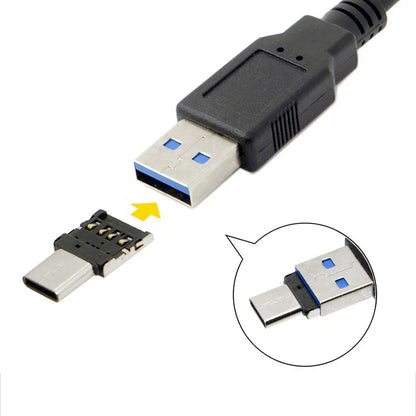1-10PCS OTG Micro USB to Type-C Adapter – USB-C Male to USB 2.0 Female Data Connector for MacBook, Samsung, Xiaomi, Huawei, Android Phones