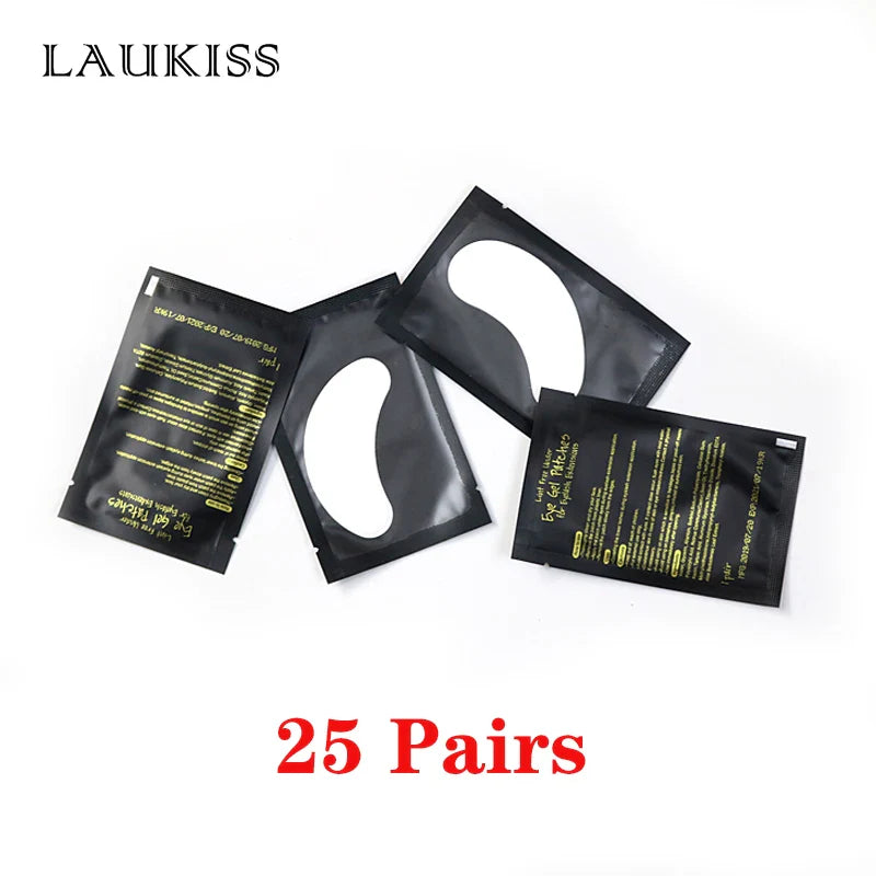 25/50/100 Pairs Hydrogel Eye Patches | Lint-Free Under Eyelash Pads for False Eyelash Application | LAUKISS Paper Stickers