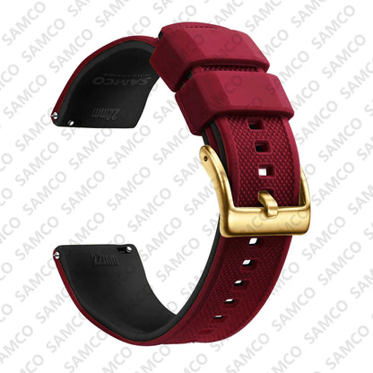 Premium Silicone Watch Band - Quick Release Rubber Replacement Strap for 18mm 20mm 22mm Watches