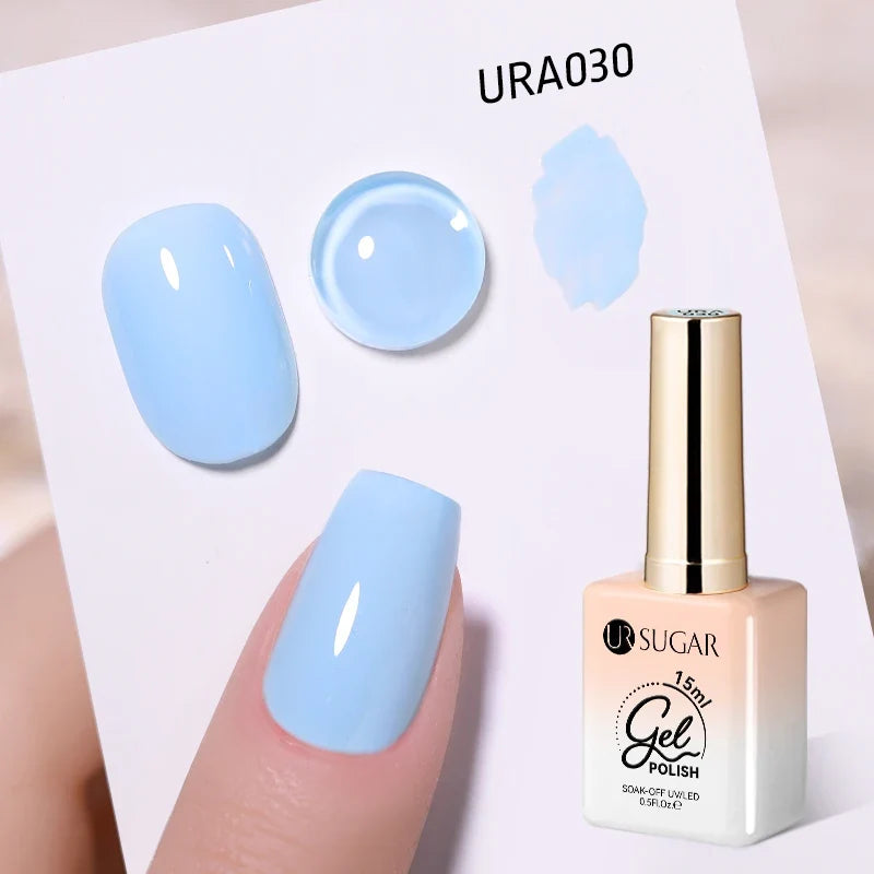 UR SUGAR Champagne Gold Silver Reflective Glitter Gel Nail Polish 15ml - Semi-Permanent Soak Off UV Manicure Art Varnish