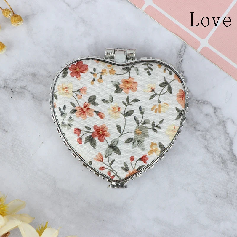 Foldable Mini Square Makeup Mirror - Double-Sided Compact Pocket Vanity Mirror