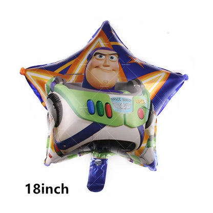 Disney Buzz Lightyear Foil Balloon – Toy Story Latex Party Decoration & Cake Topper for Kids