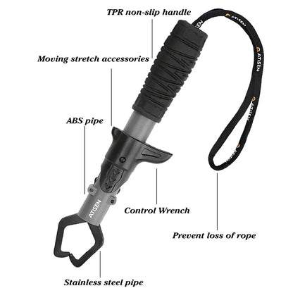 Stainless Steel Fishing Gripper - Professional Fish Lip Grabber Clip for Secure Fish Handling & Tackle