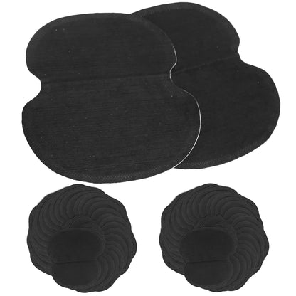 60pcs Underarm Sweat Pads – Non‑Woven Fabric Clothing Pads for Sweat Protection, Black