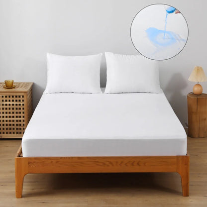 Waterproof Mattress Protector Cover - Ultra-Soft Breathable Knitted Fitted Bed Sheet Bedroom Essential