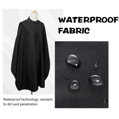 Professional Barber Hair Cutting Cape – Waterproof Transparent Silicone Collar, Anti-Static Salon Cape Eagle Shawl Style