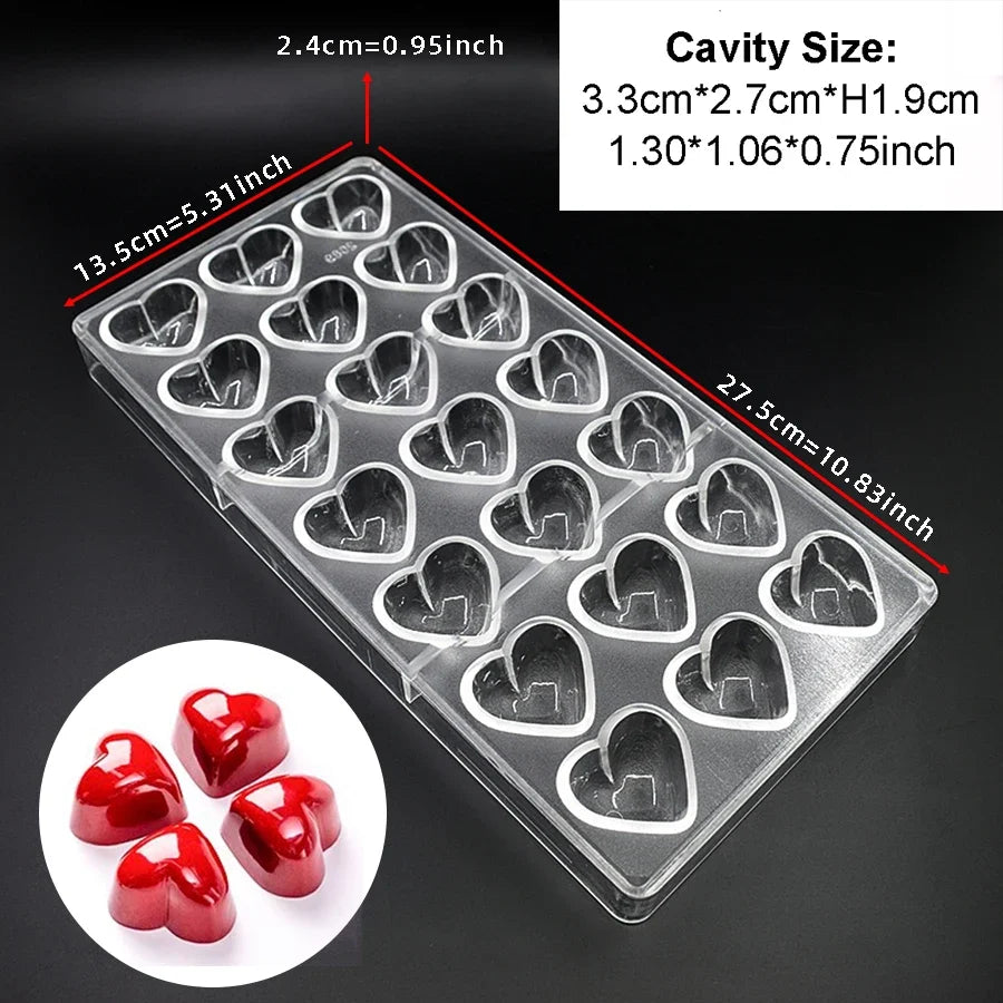 3D Polycarbonate Chocolate Mold - Sphere Diamond Chocolate Bomb & Bonbon Baking Mold for Professional Candy Making