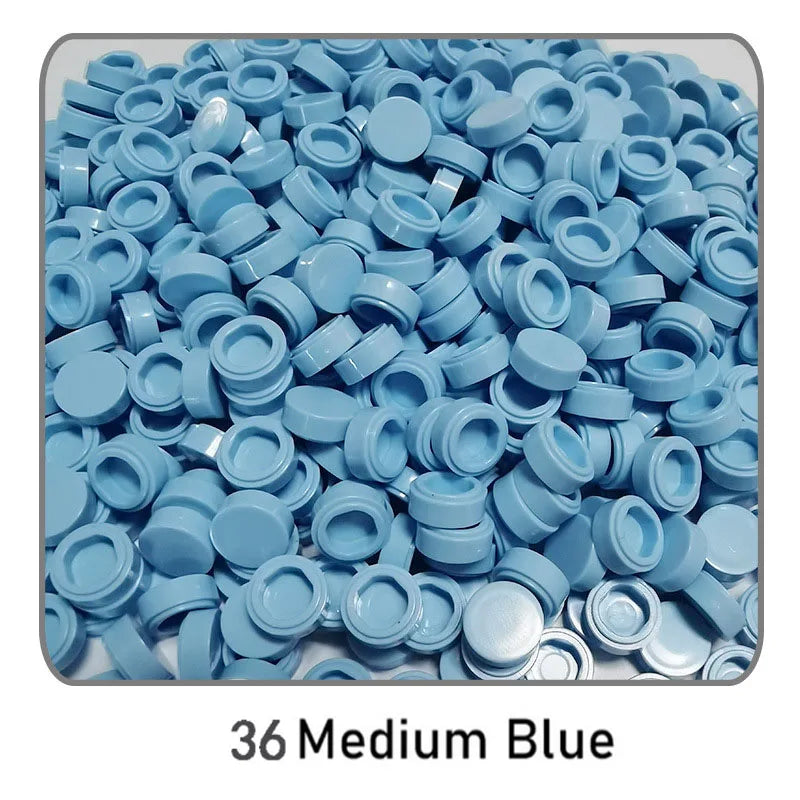 1000Pcs 1x1 Round Building Blocks Set - 52 Color DIY Creative Educational Bricks Compatible with 98138 Toy Kits for Kids