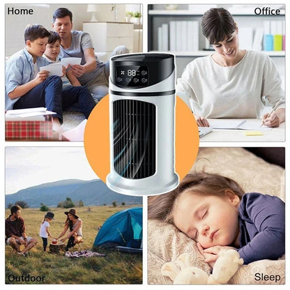 Portable USB Air Conditioner - Mini Water-Cooling Air Cooler Fan for Home & Office