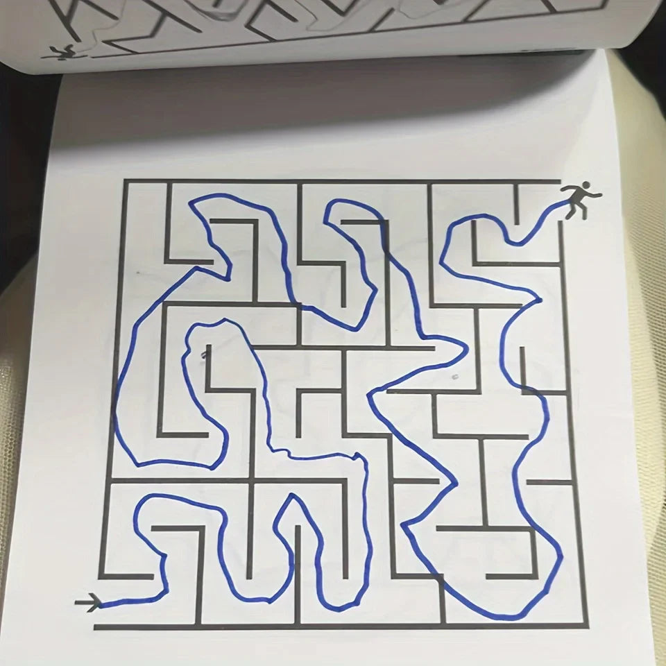 Maze Training Book – Puzzle Game to Improve Concentration, Thinking & Attention, Fun Educational Gift