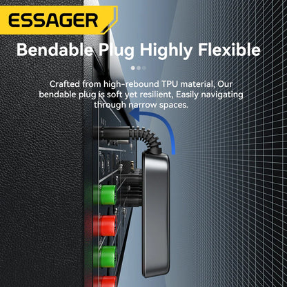 Essager Bluetooth 5.1 Audio Receiver & Transmitter – 3.5mm AUX Wireless Adapter with Mic for PC, TV, Car & Speakers