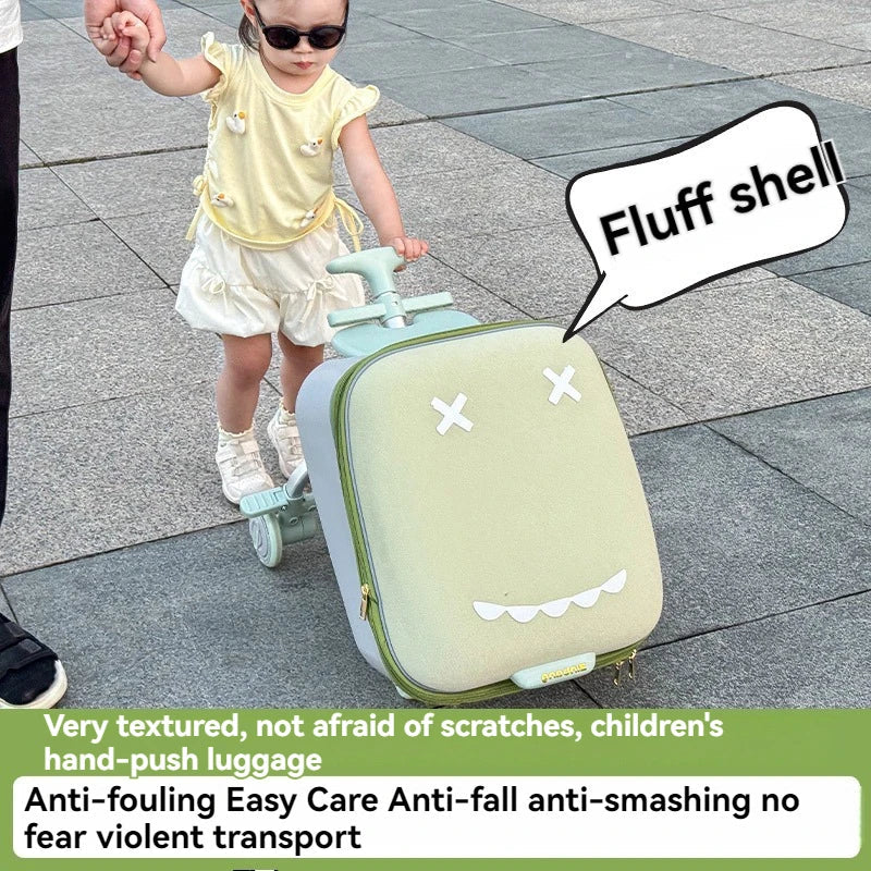 20-Inch Ride-On Kids Luggage with Folding Stroller – Children's Suitcase for Walking and Riding, Travel Bag for Babies