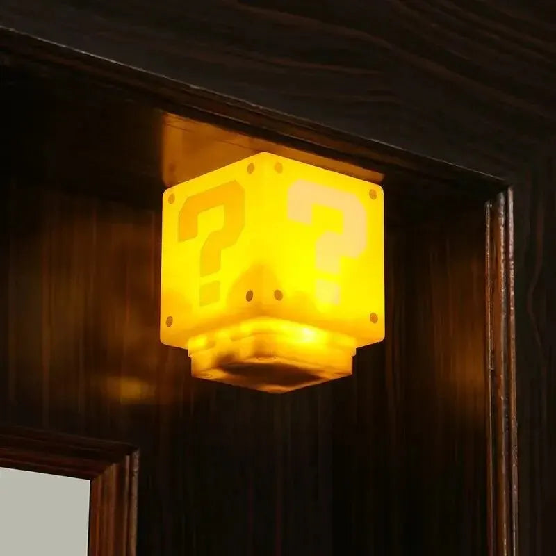 LED Question Mark Brick Night Light — USB Charging Desk Lamp with Music, Perfect Birthday & Xmas Gift