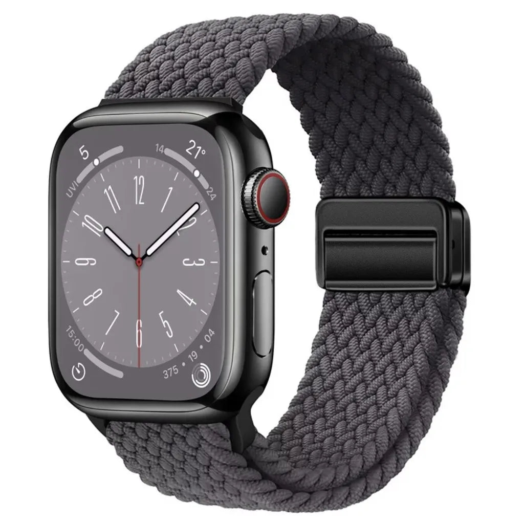 Nylon Braided Apple Watch Band - Durable Replacement Strap for Series 10/9/8/7/6/5/3 SE Ultra 49mm to 38mm