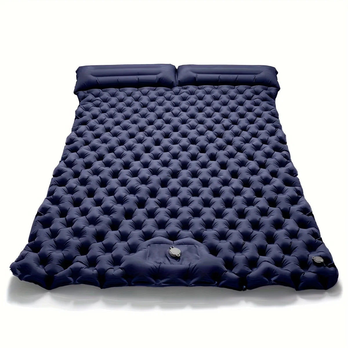 Double Inflatable Camping Mattress with Built-in Pillow Pump - Outdoor Air Sleeping Pad for Backpacking and Hiking
