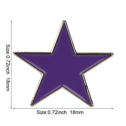 Baby Blue Metal Star Lapel Pin Brooch – Colorful Enamel Star Badge Accessories for Jackets, Bags & Fashion Outfit Decor