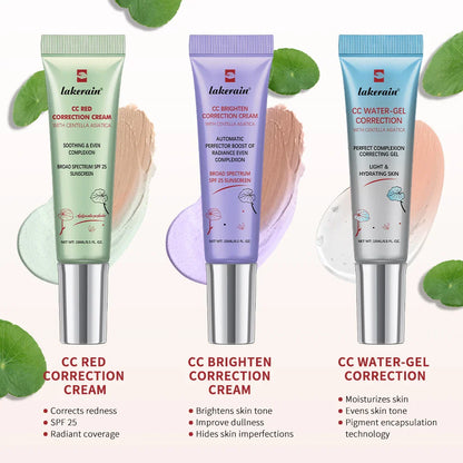 CC Red Correction Cream Primer – Moisturizing Waterproof Base with Centella Asiatica for Concealer & Foundation Prep