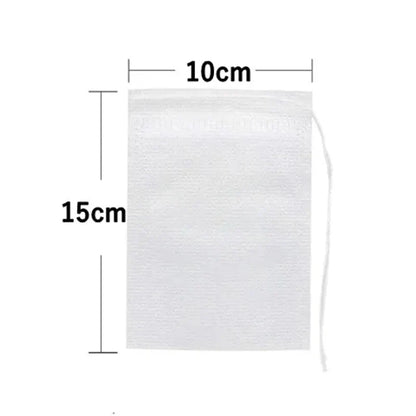 50/100PCS Disposable Tea Filter Bags - Non-Woven Empty Tea Infuser Pouches with String
