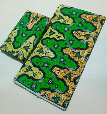 African Real Wax Print Fabric 100% Cotton - Ghana Style Ankara Pagne Nigeria Wax Tissu Soft Printed Fabric