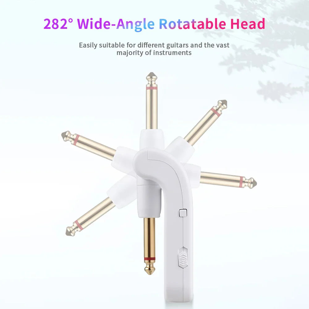 2.4G Wireless Guitar System – Transmitter & Receiver Set for Electric Guitar & Bass, 48K/16bit Real-Time Audio Transmission