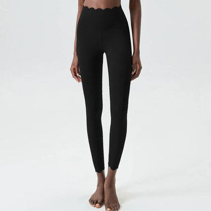 Women’s High Waist Sports Leggings – Solid Color Soft Yoga Pants & Breathable Gym Tights