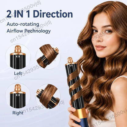 6-in-1 High-Speed Hair Styler - 110,000 RPM Ionic Hair Dryer & Automatic Curling Set