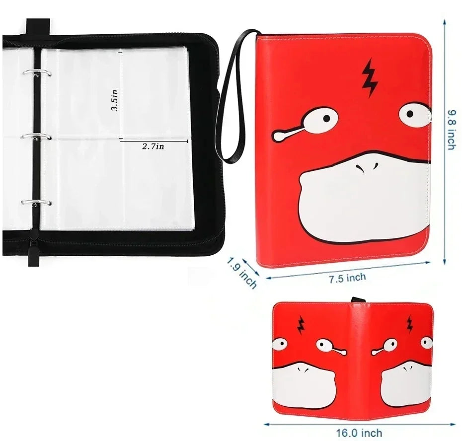 2025 Pokémon Card Album – 400pcs & 900pcs PU Zipper Collection Book for Cards, Photo Storage, Kids’ Toys & Gifts