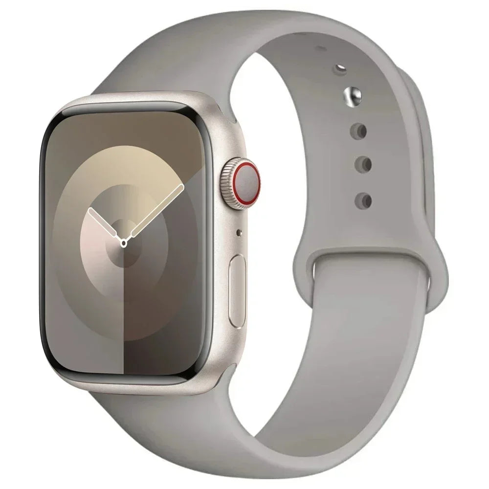 Silicone Sport Band for Apple Watch — Fits Ultra 2/3 & Series 11–SE (40–49mm)