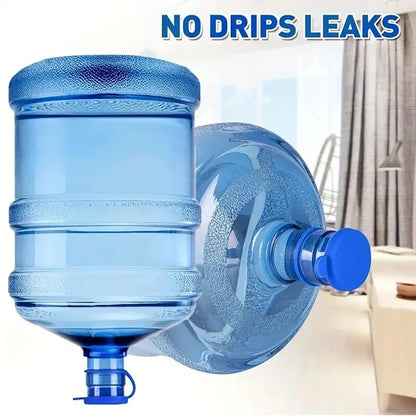 Silicone Reusable Water Jug Caps — Durable Non-Spill Replacement Lids with Inner Plug for Water Bottles