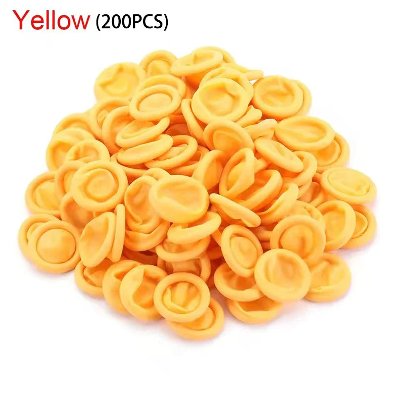 100PCS Disposable Finger Cots – Powder-Free Anti-Slip Latex Finger Protectors for Beauty, Tattoo & Hairdressing Use