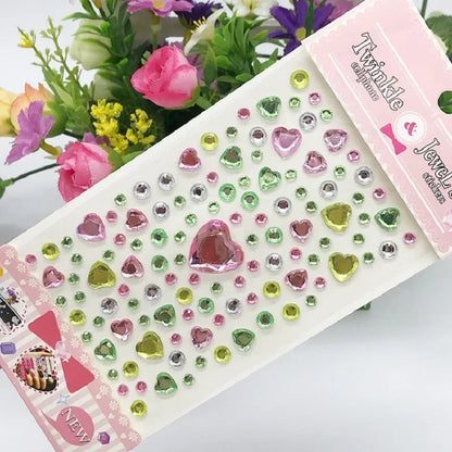 Glitter Face Rhinestone Stickers - Kids Eye & Face Diamond Jewels for Festival Makeup, Parties & Creative Looks